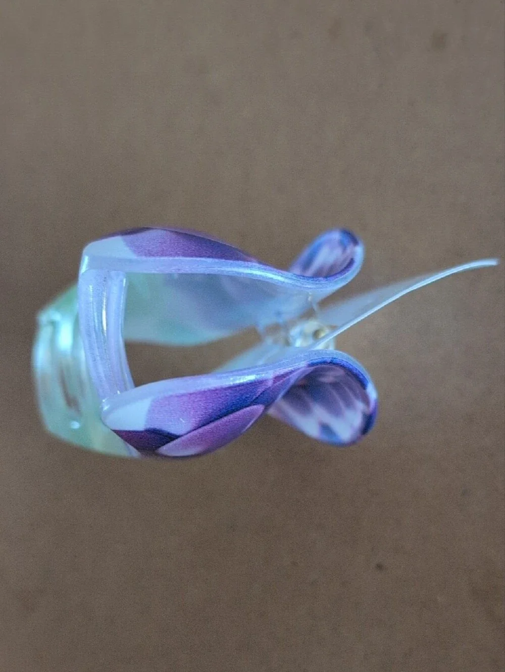 Grape Print Hair Claw Clip in Purple and Green